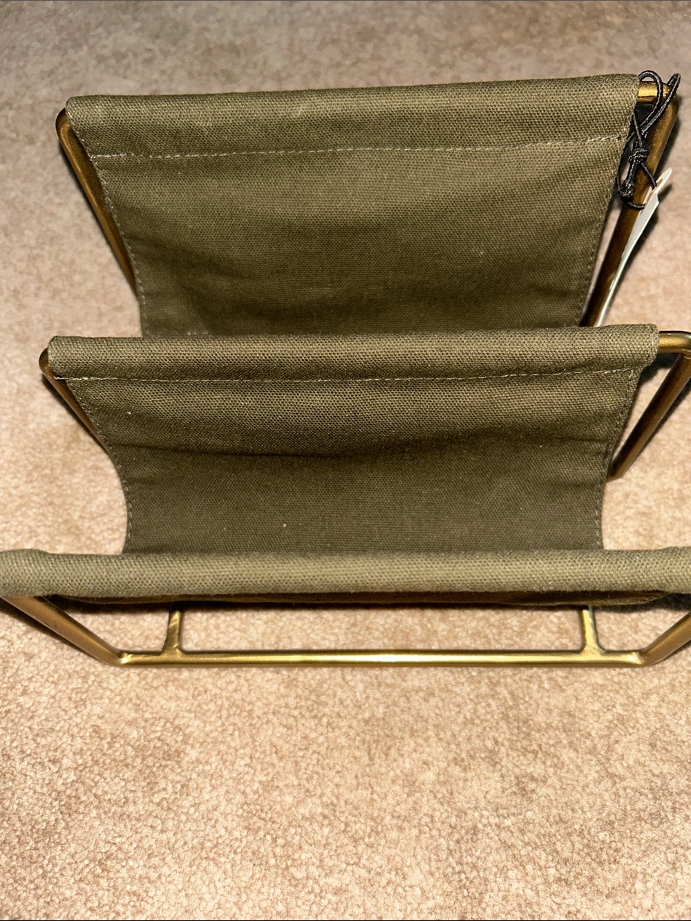 Hearth & Hand Brass Finish /Canvas Mail Sorter - Picture 5 of 8